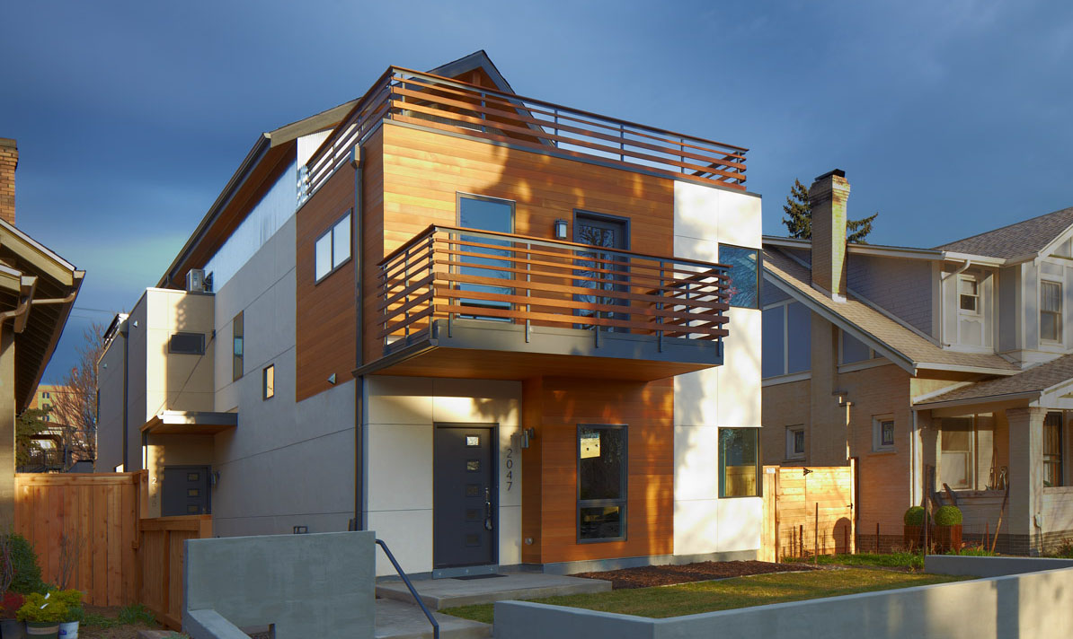 Race - modern duplex denver wood balcony
